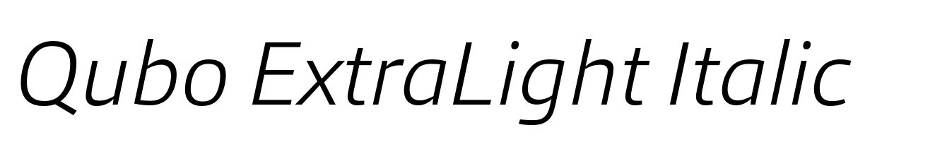 Qubo ExtraLight Italic